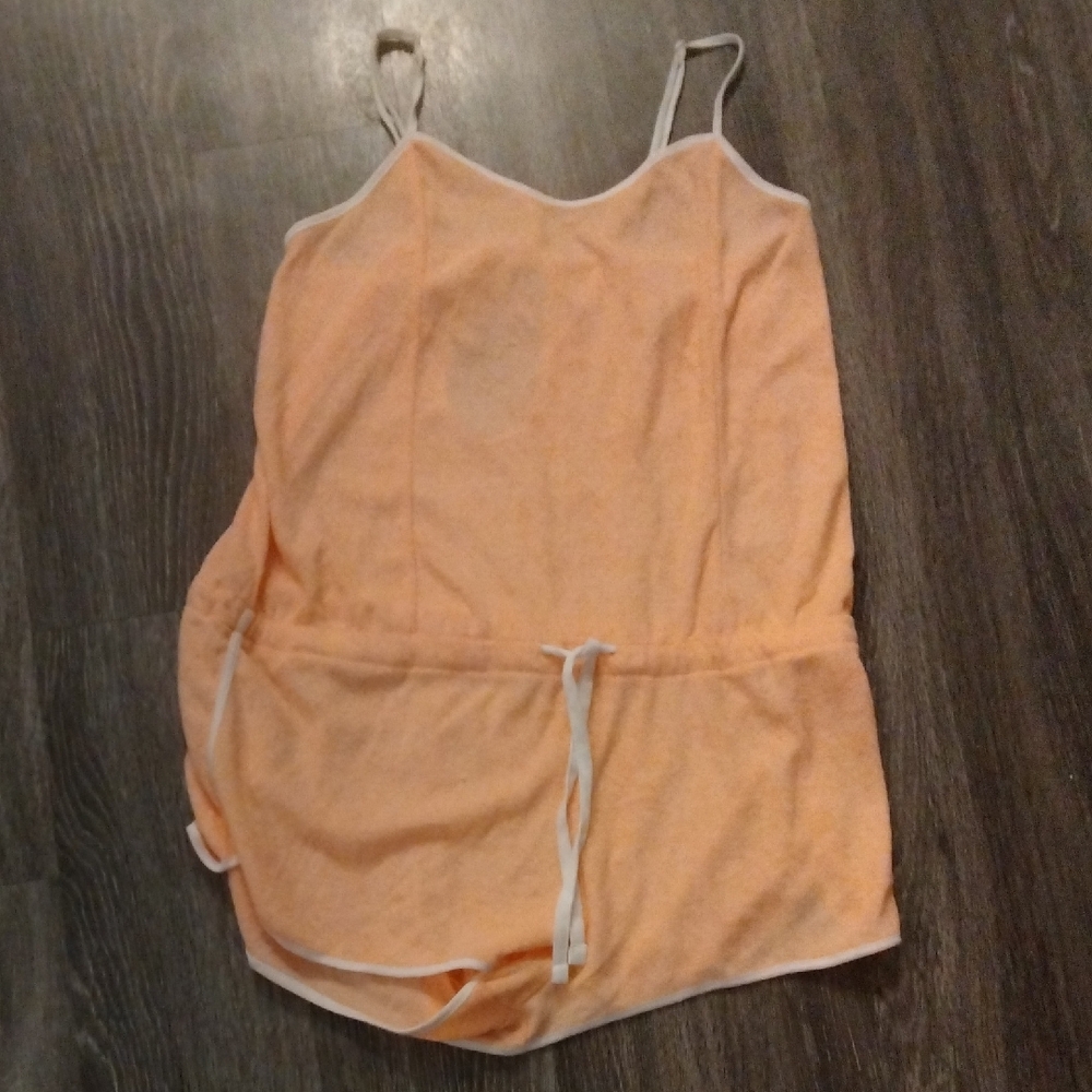 O.P.- Y2k Orange Terry Romper Size L